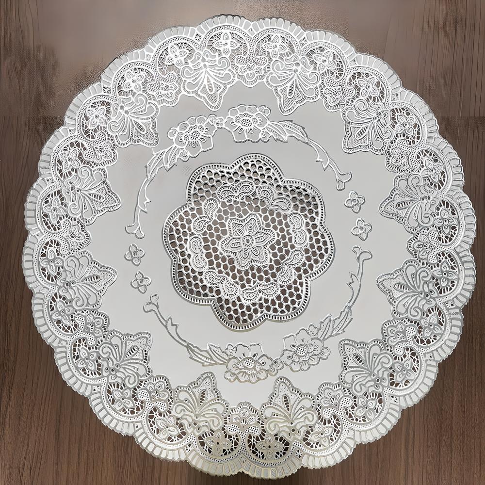 Rich flower silver round