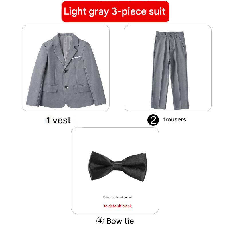light gray three-piece suit]