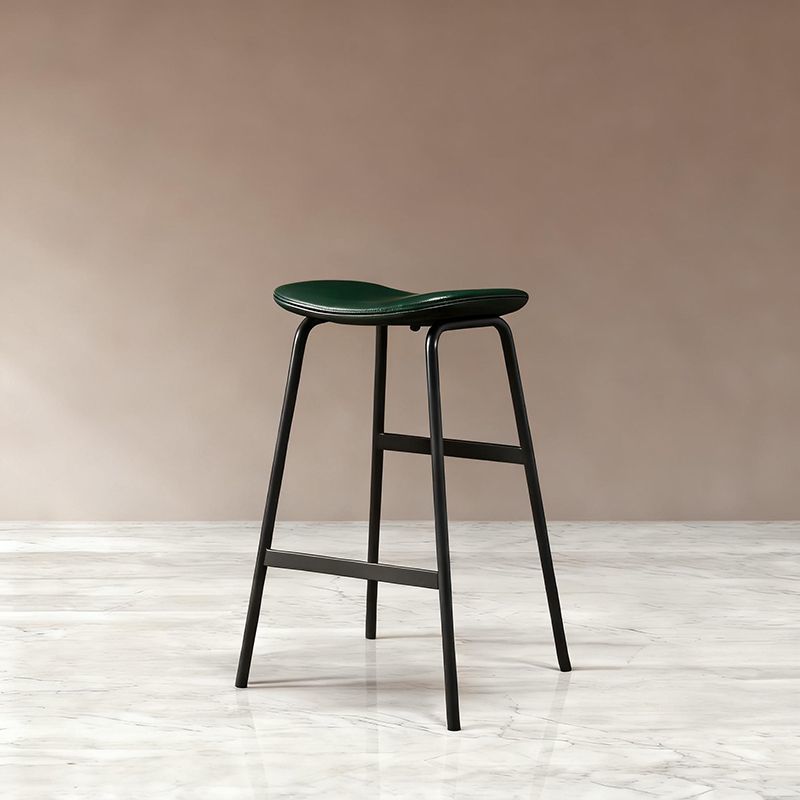 No back-[dark green leather]