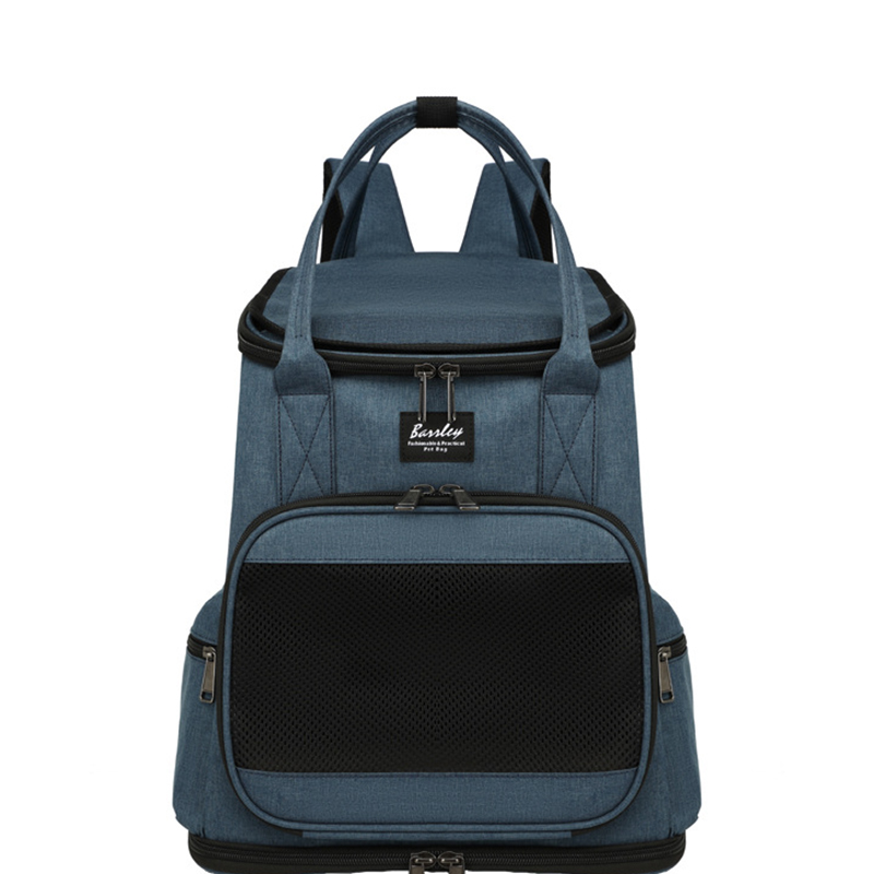 Denim blue backpack