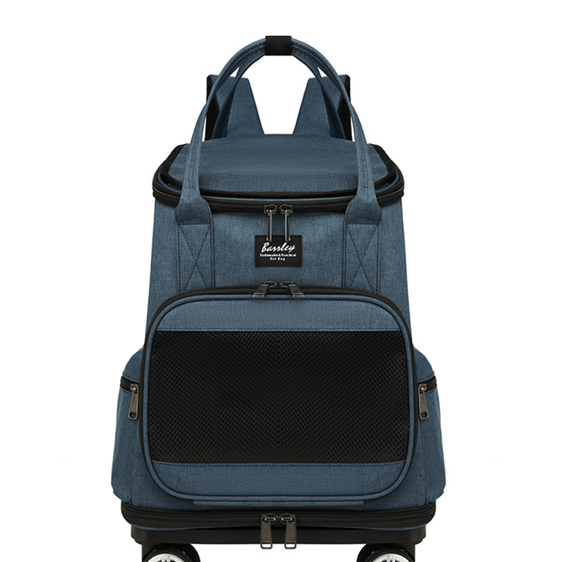 Denim blue backpack   trolley