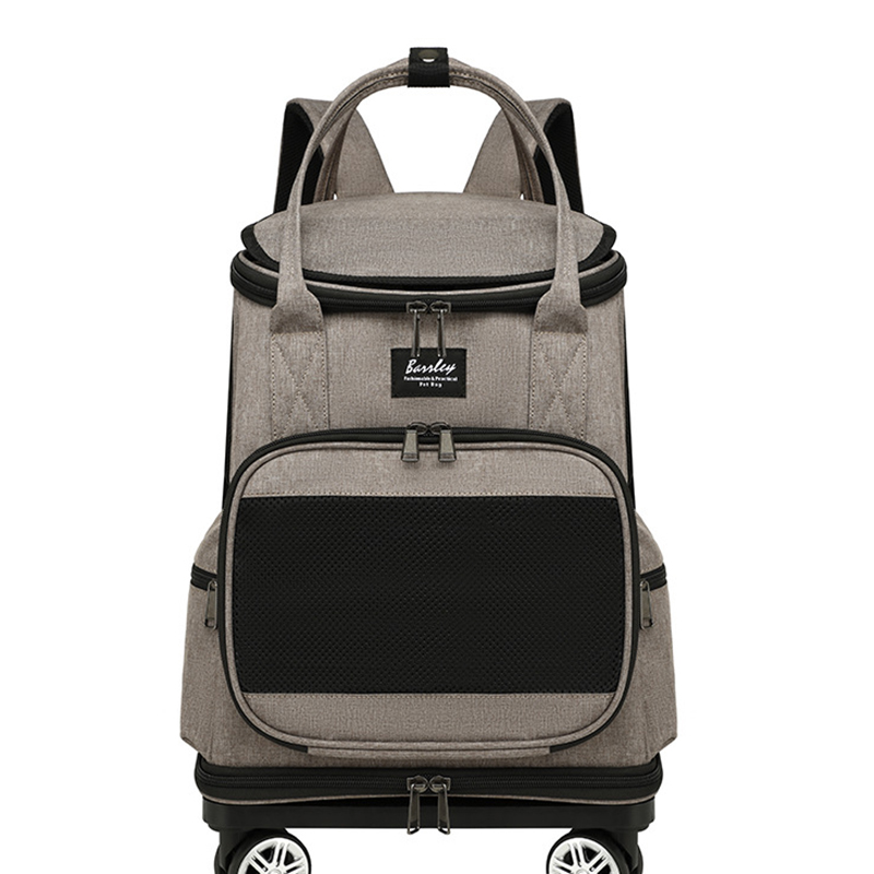 Light brown backpack   trolley