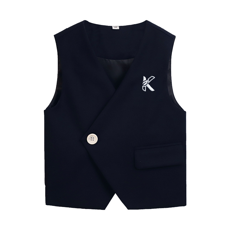 Navy blue single vest