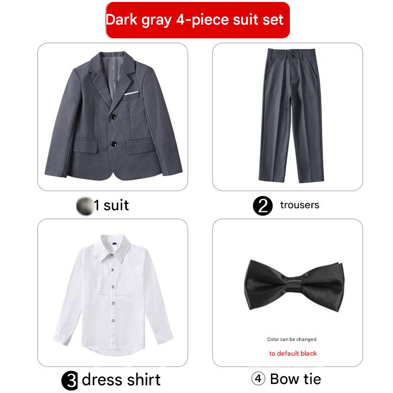 dark gray suit set of four]