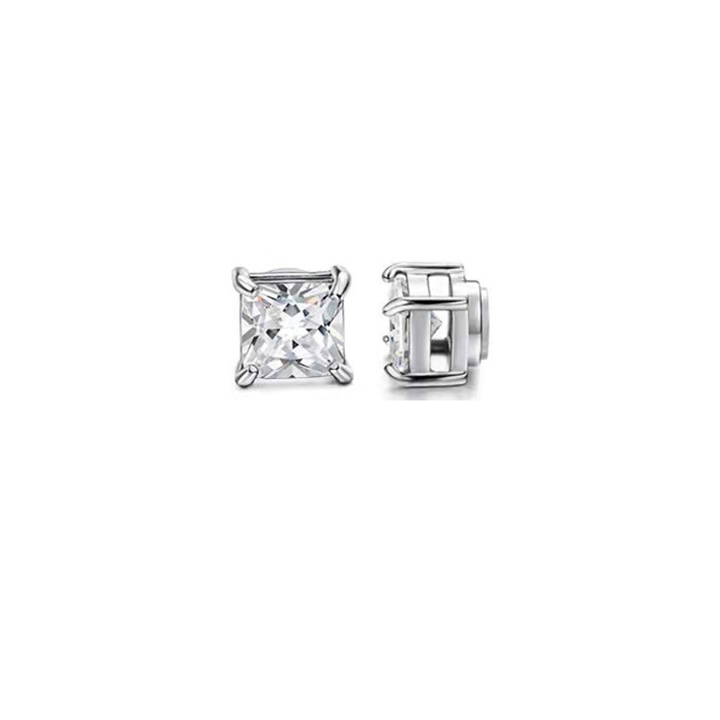 2:Silver formula white zirconium 1 pair