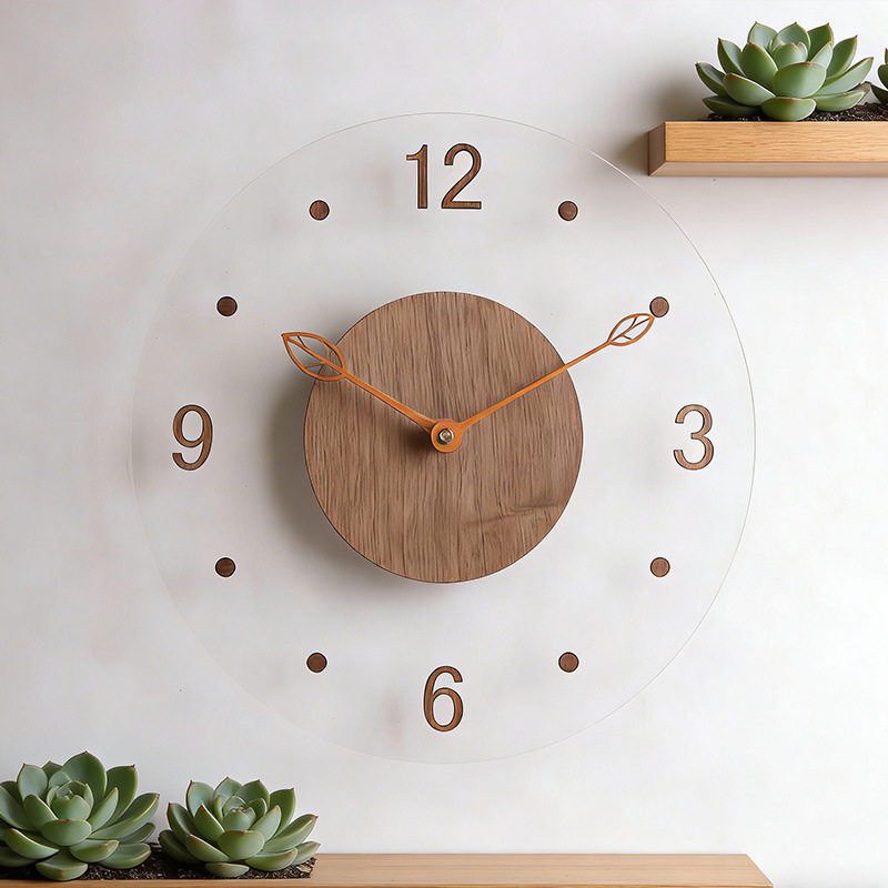 Transparent walnut style 8 dots