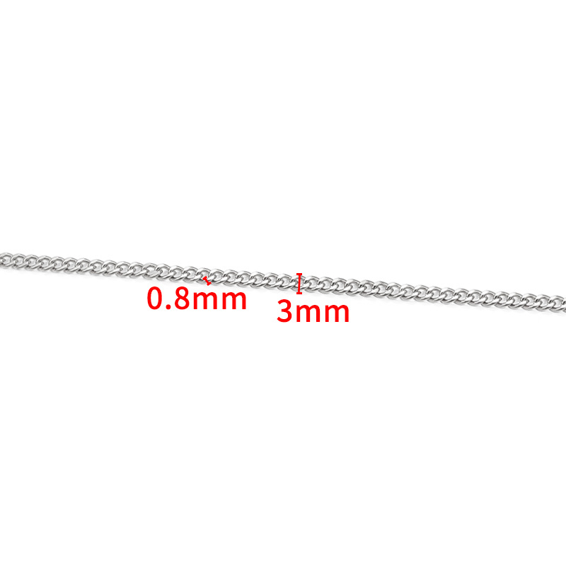 4:Steel color double-sided grinding chain 0.8x3mm