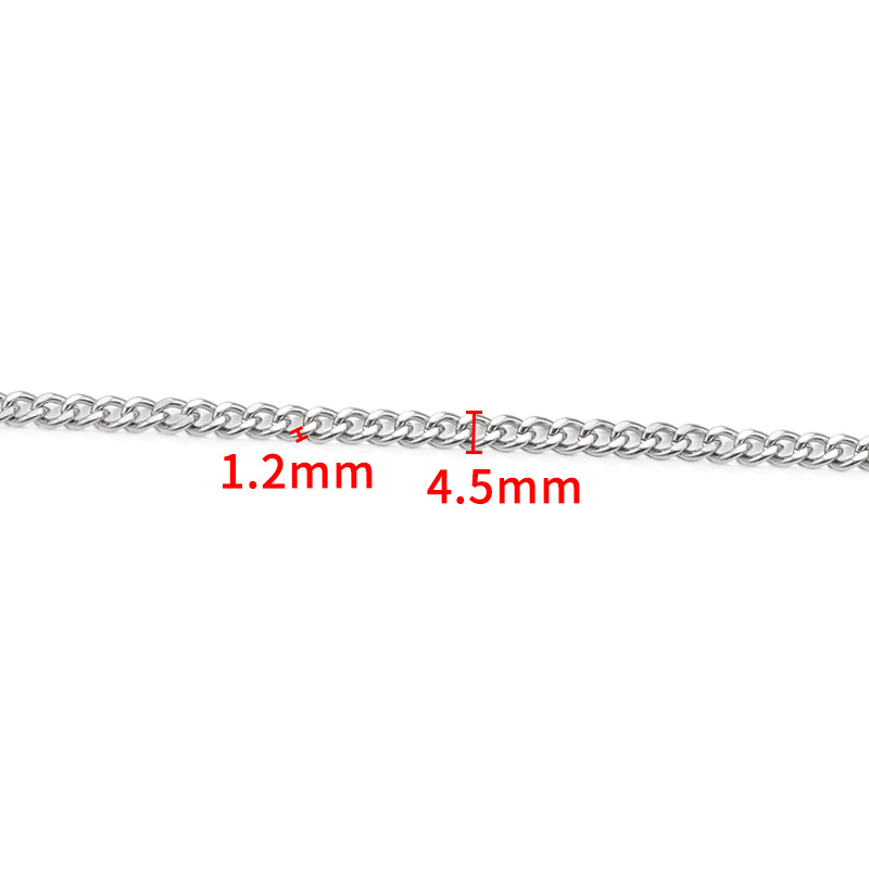 7:Steel color double-sided grinding chain 1.2x4.5mm