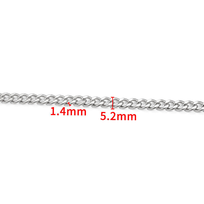 8:Steel color double-sided grinding chain 1.4x5.2mm