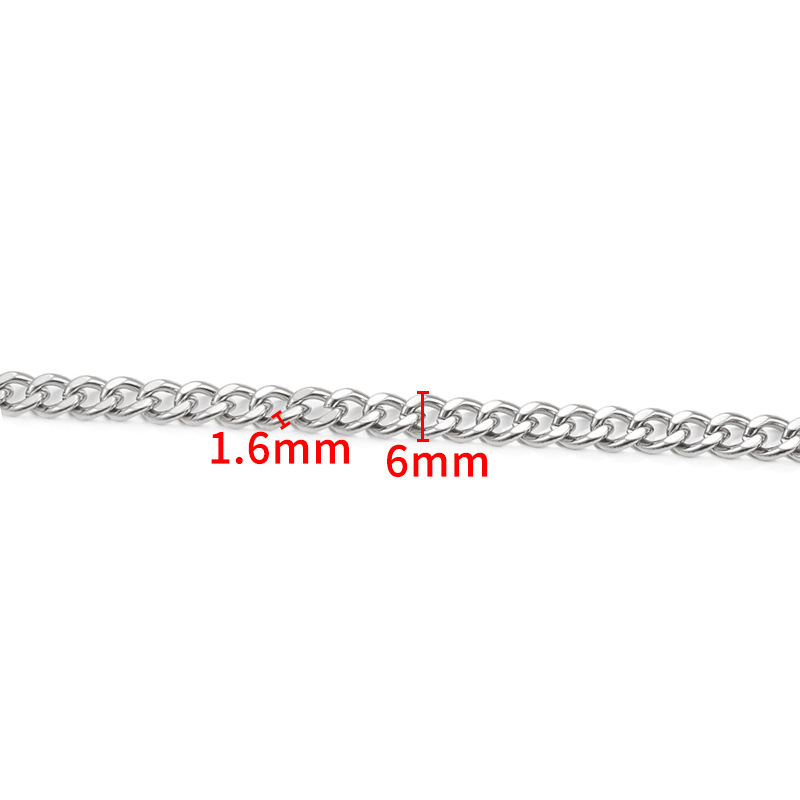 10:Steel color double-sided grinding chain 1.6x6mm