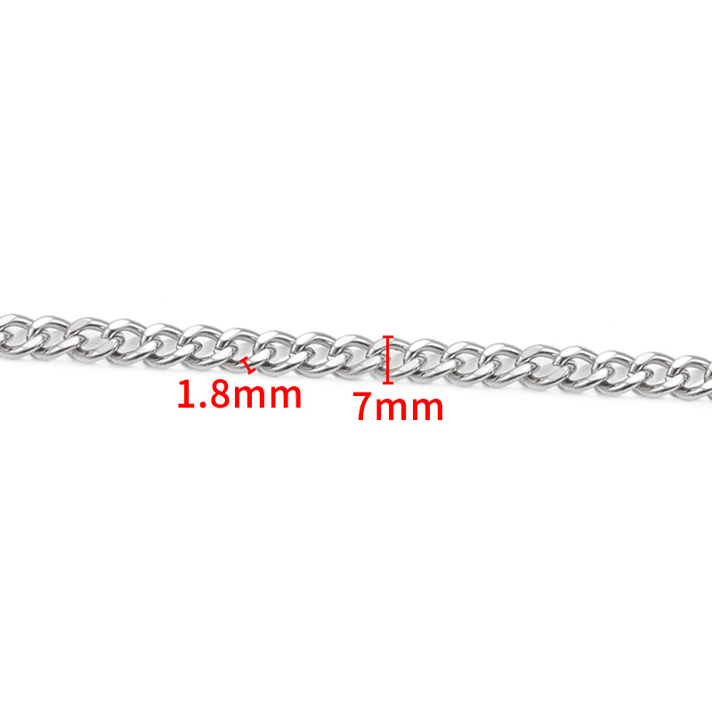 11:Steel color double-sided grinding chain 1.8x7mm