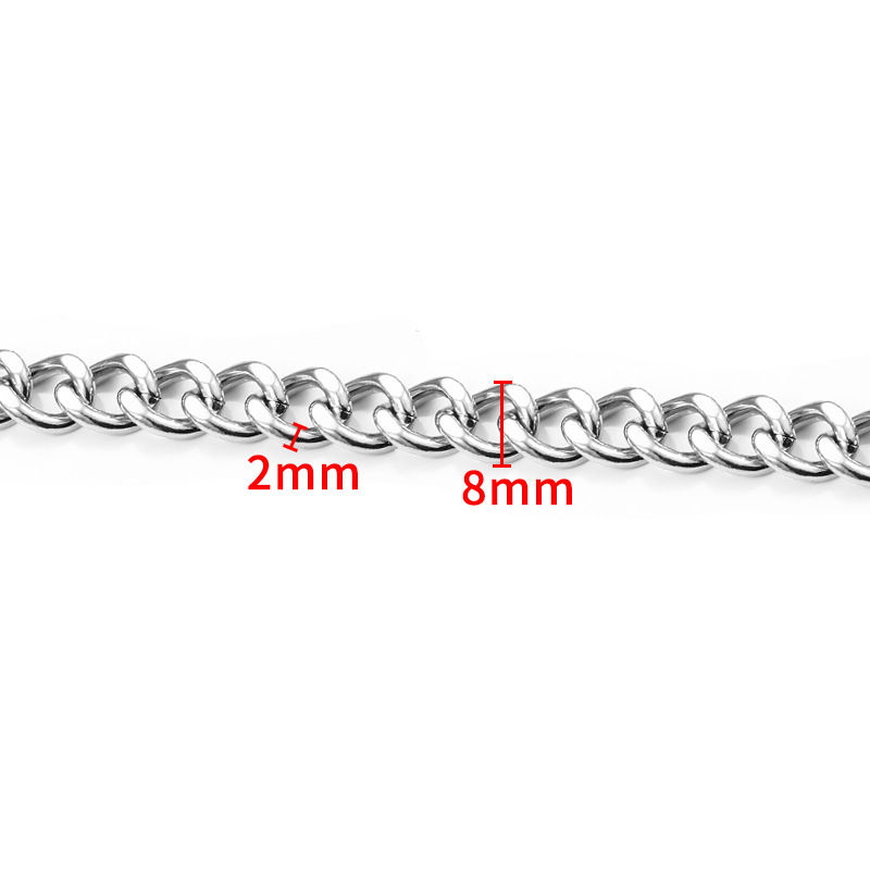 13:Steel color double-sided grinding chain 2x8mm