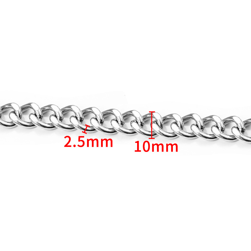14:Steel color double-sided grinding chain 2.5x10mm