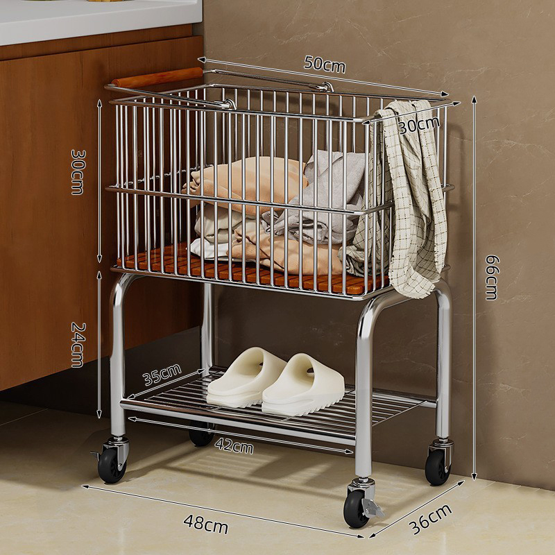 silver cart black wheels