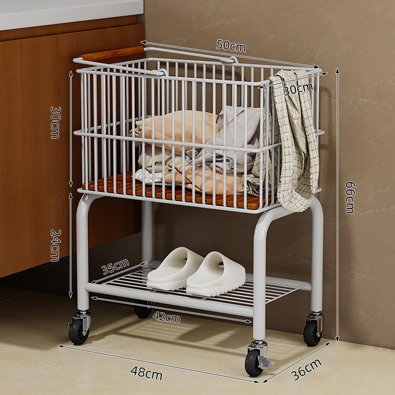 white cart black wheels