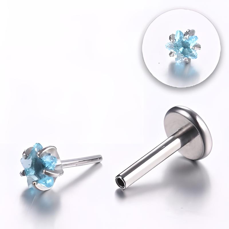 Steel color blue zircon  0.8*8 3mm
