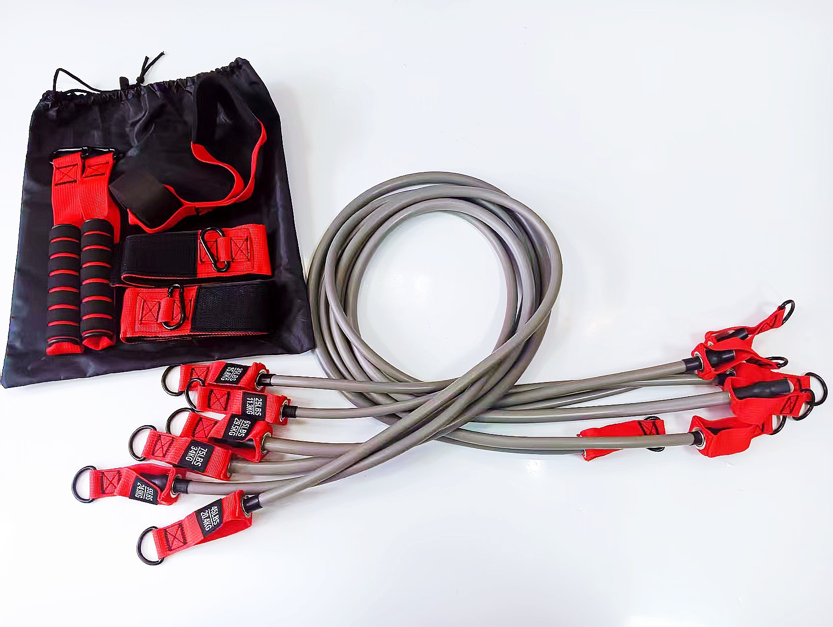 Red and gray drawstring 300 lbs