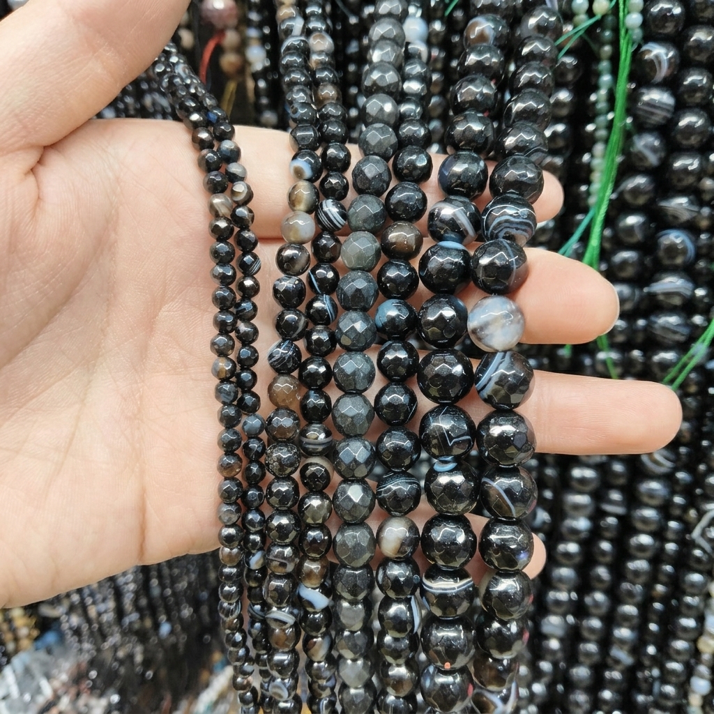 black lace agate 4mm
