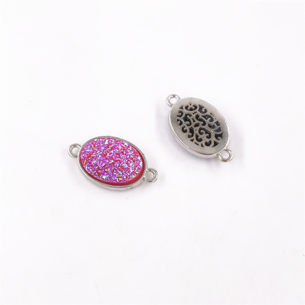 1:Oval (21*12*4mm) Rose Red