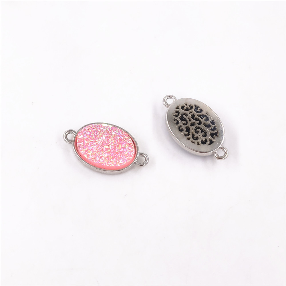 3:Oval (21*12*4mm) Pink