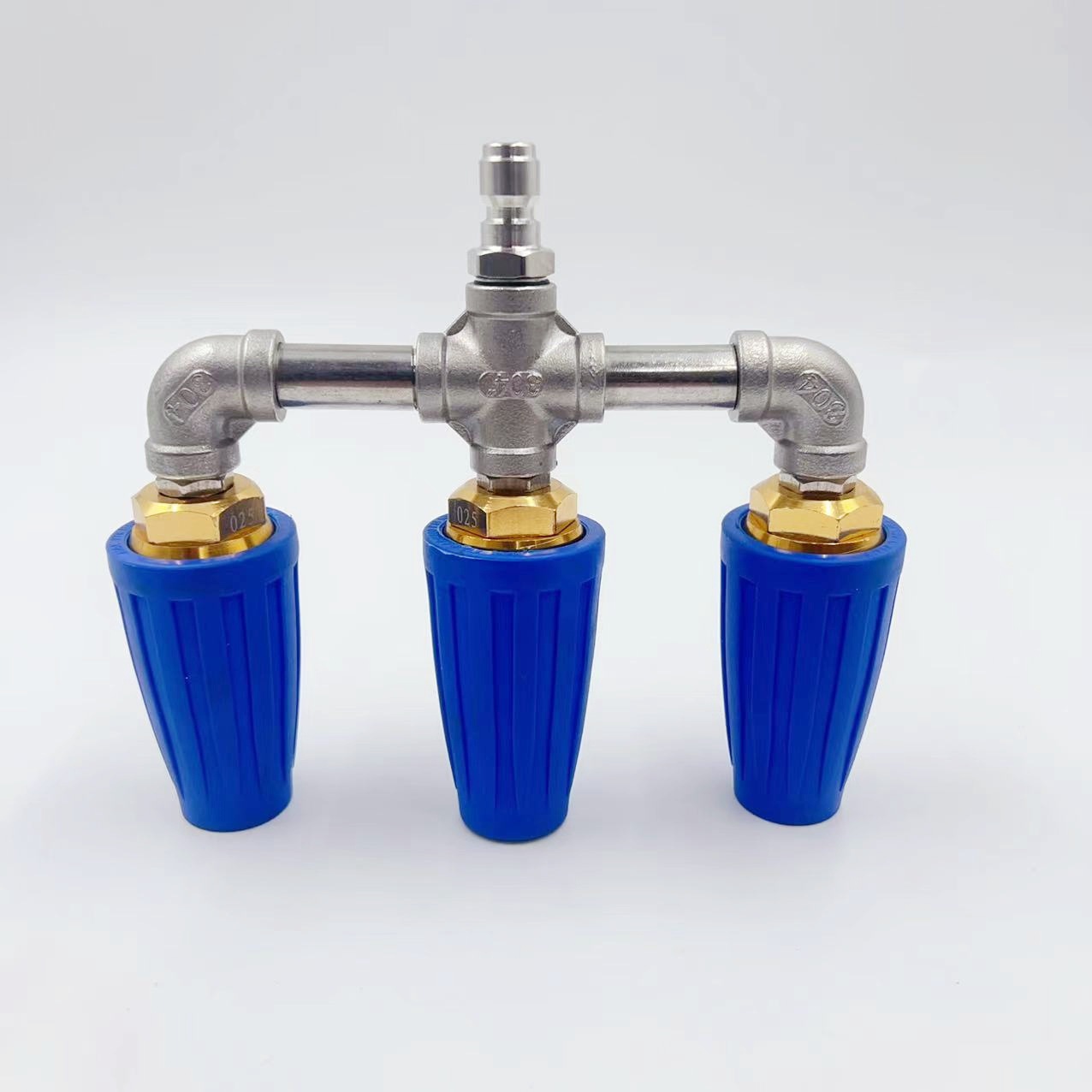 Blue aluminum three head 66mm
