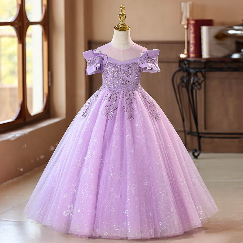 Purple long dress