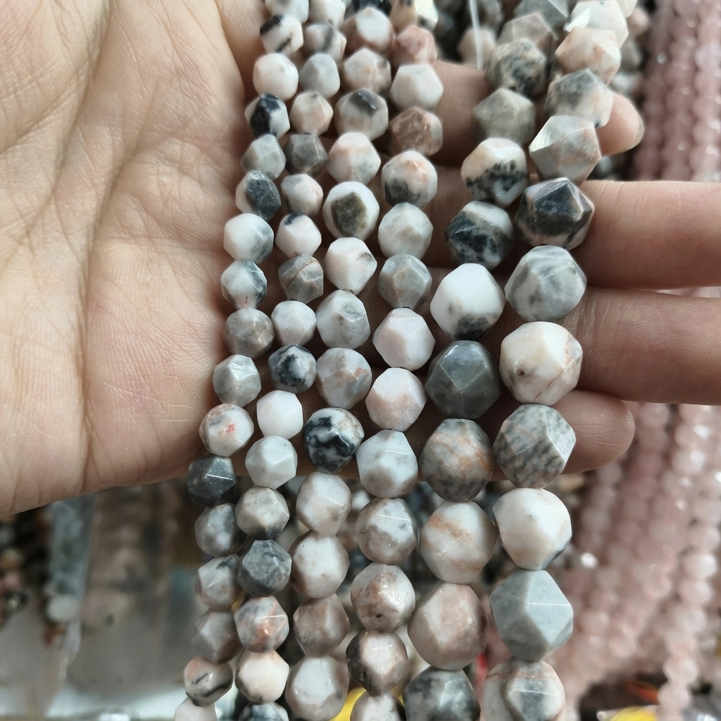 pink Zebra Jasper 6mm