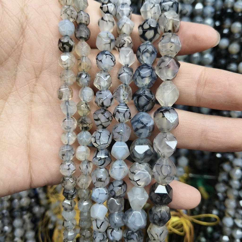 black dragon veins agate 6mm