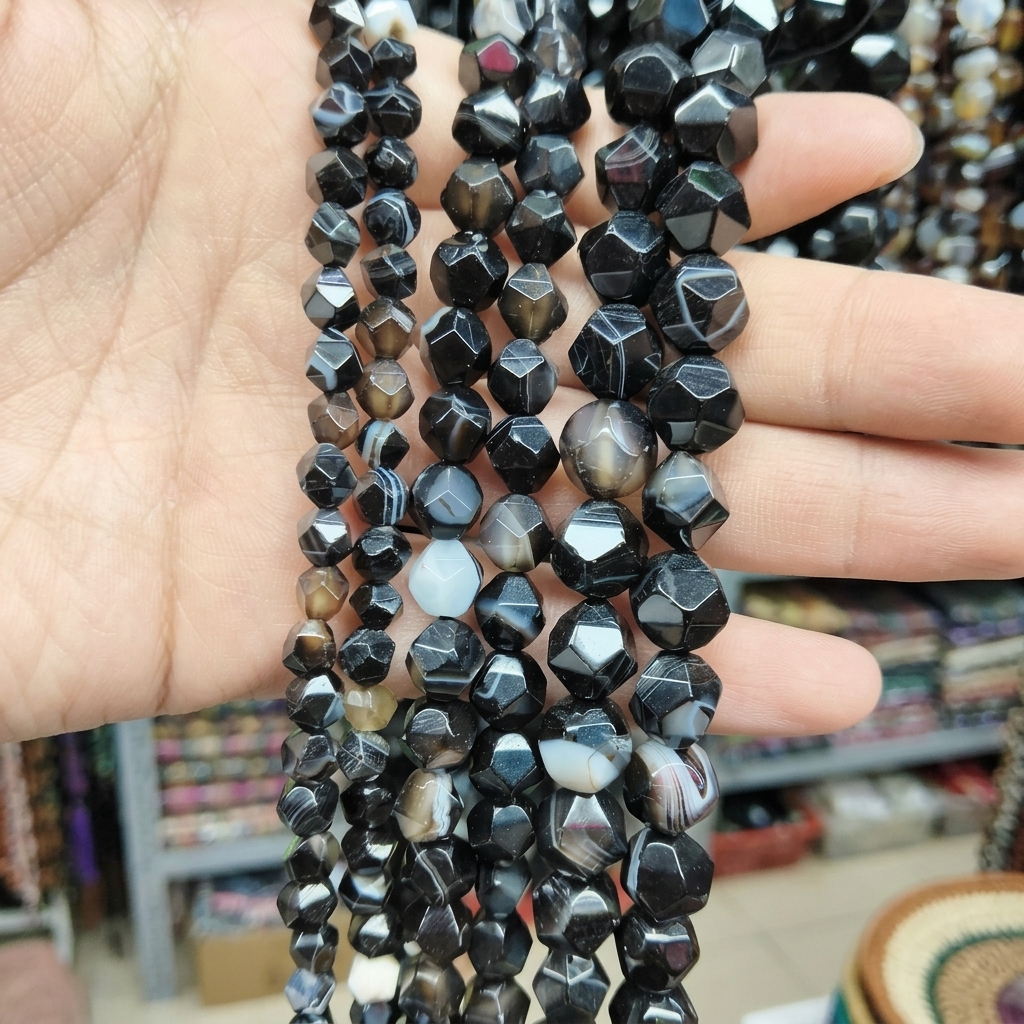 black lace agate 6mm