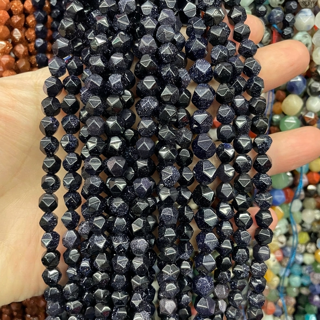 Blue Goldstone 6mm