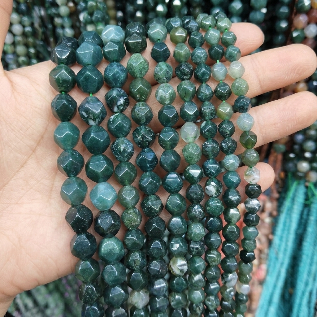 moss agate 6mm