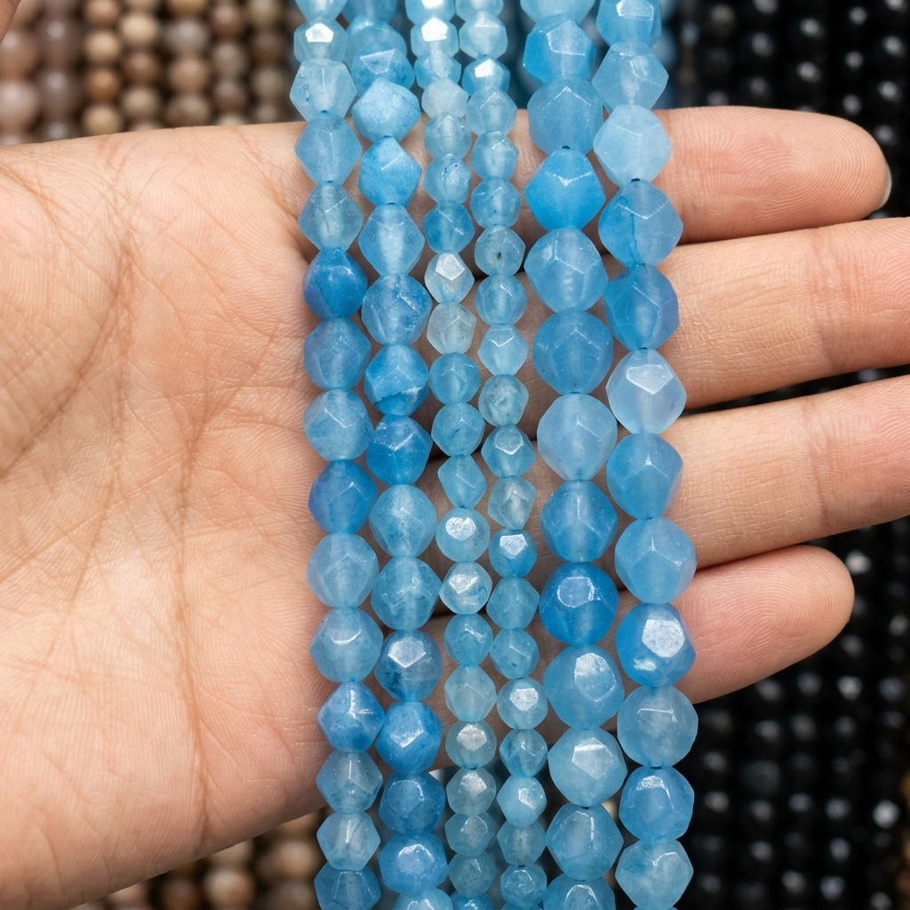 synthetic Aquamarine 6mm