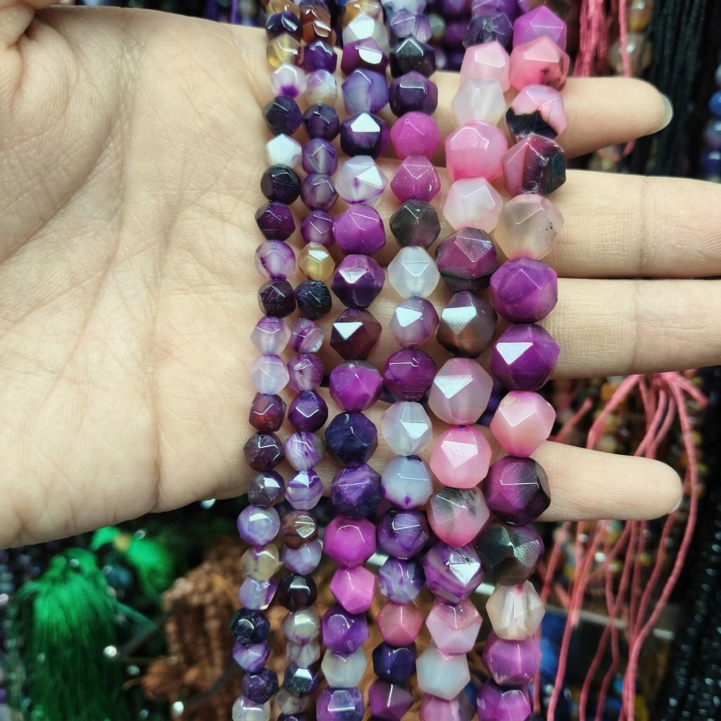 Purple Lace Agate 6mm