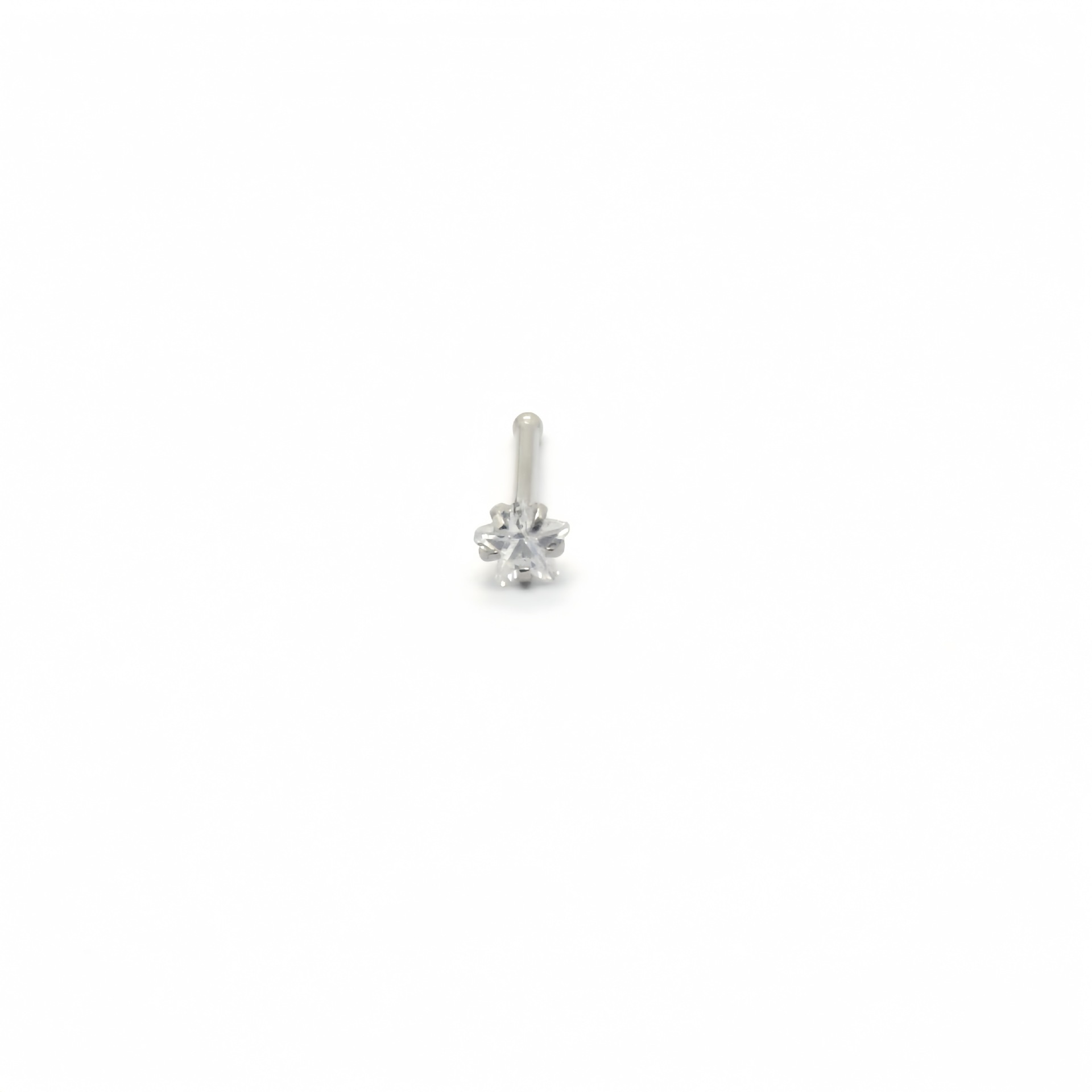 1:White diamond five-pointed star [straight stem]