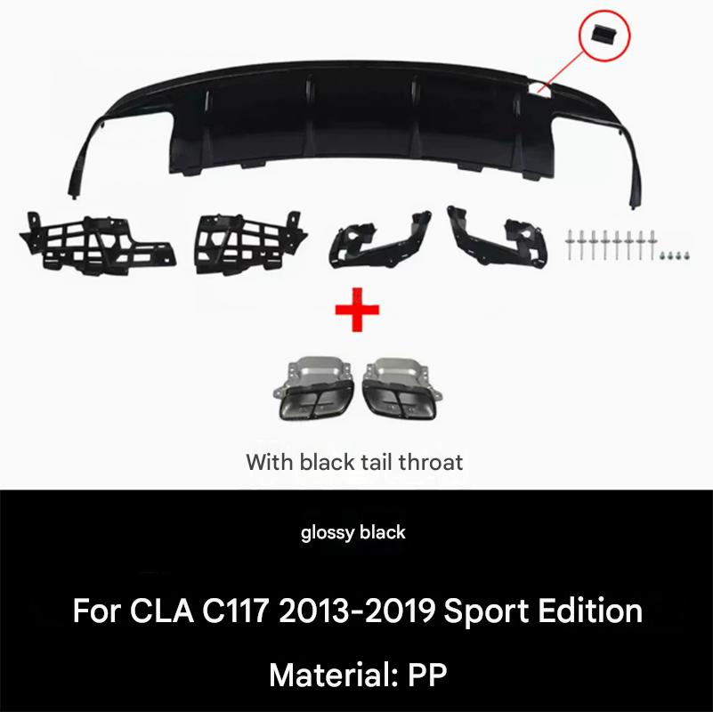 Mercedes-AMG W117 Black Exhaust Tips