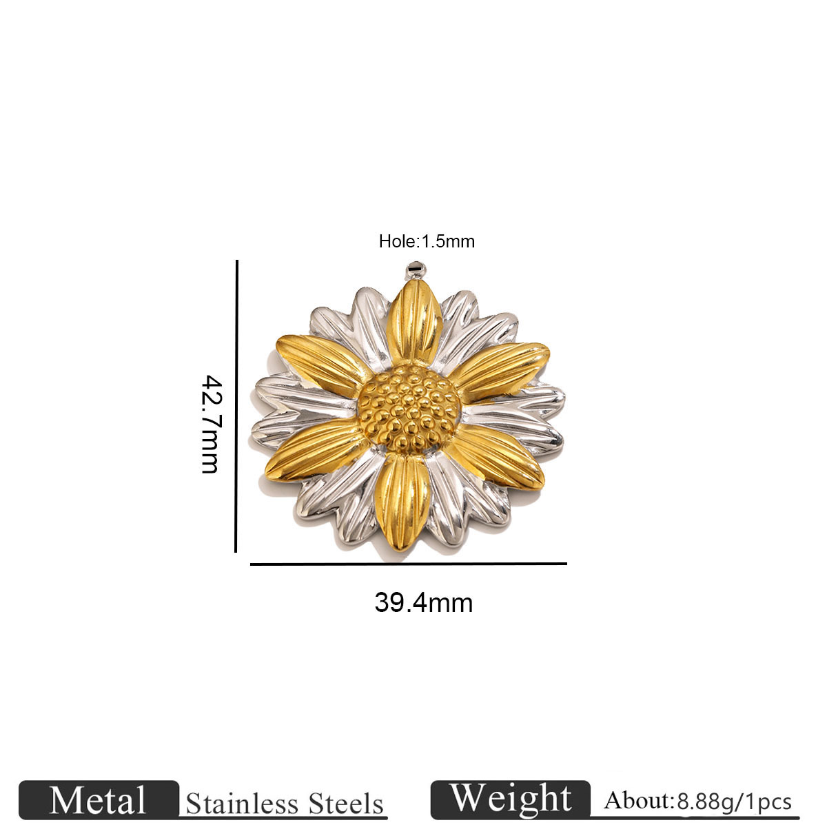 4:Golden flower pendant