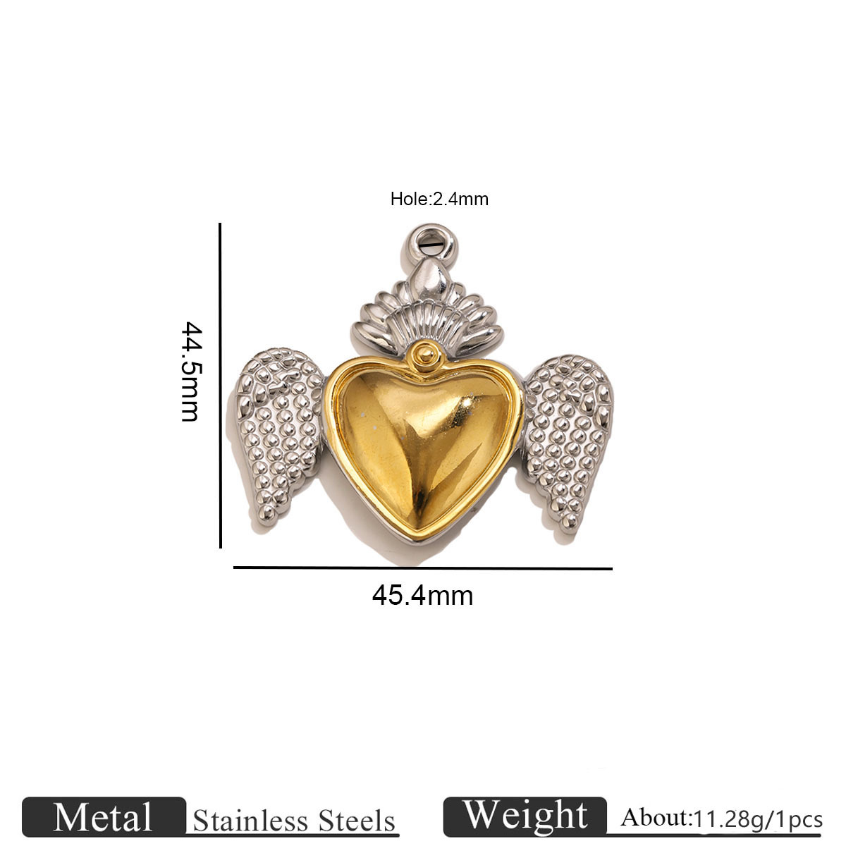 5:Golden love wings pendant