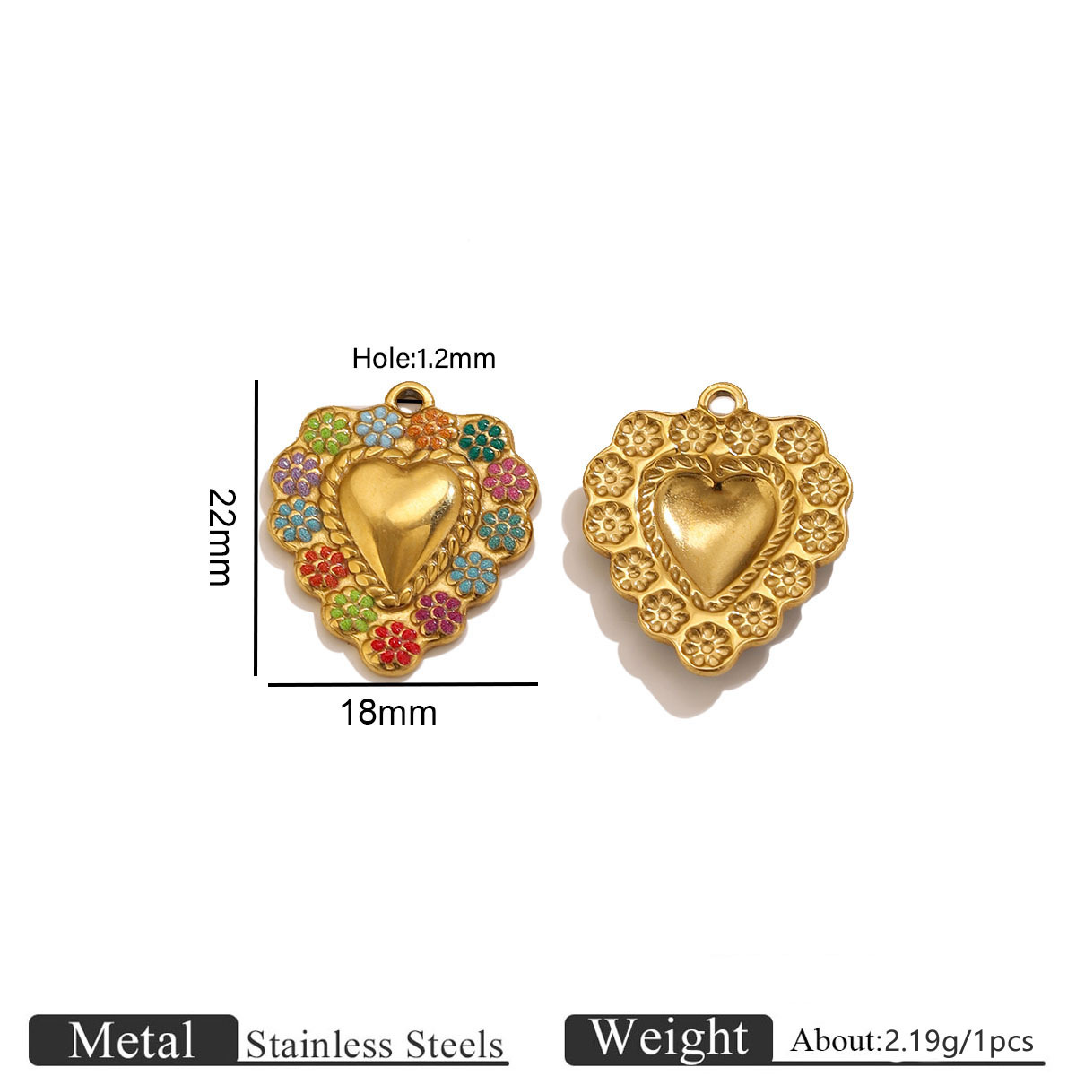 4:Golden lace love pendant-color