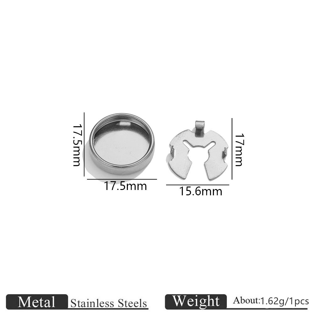 2:Steel color turtle buckle 17.5mm