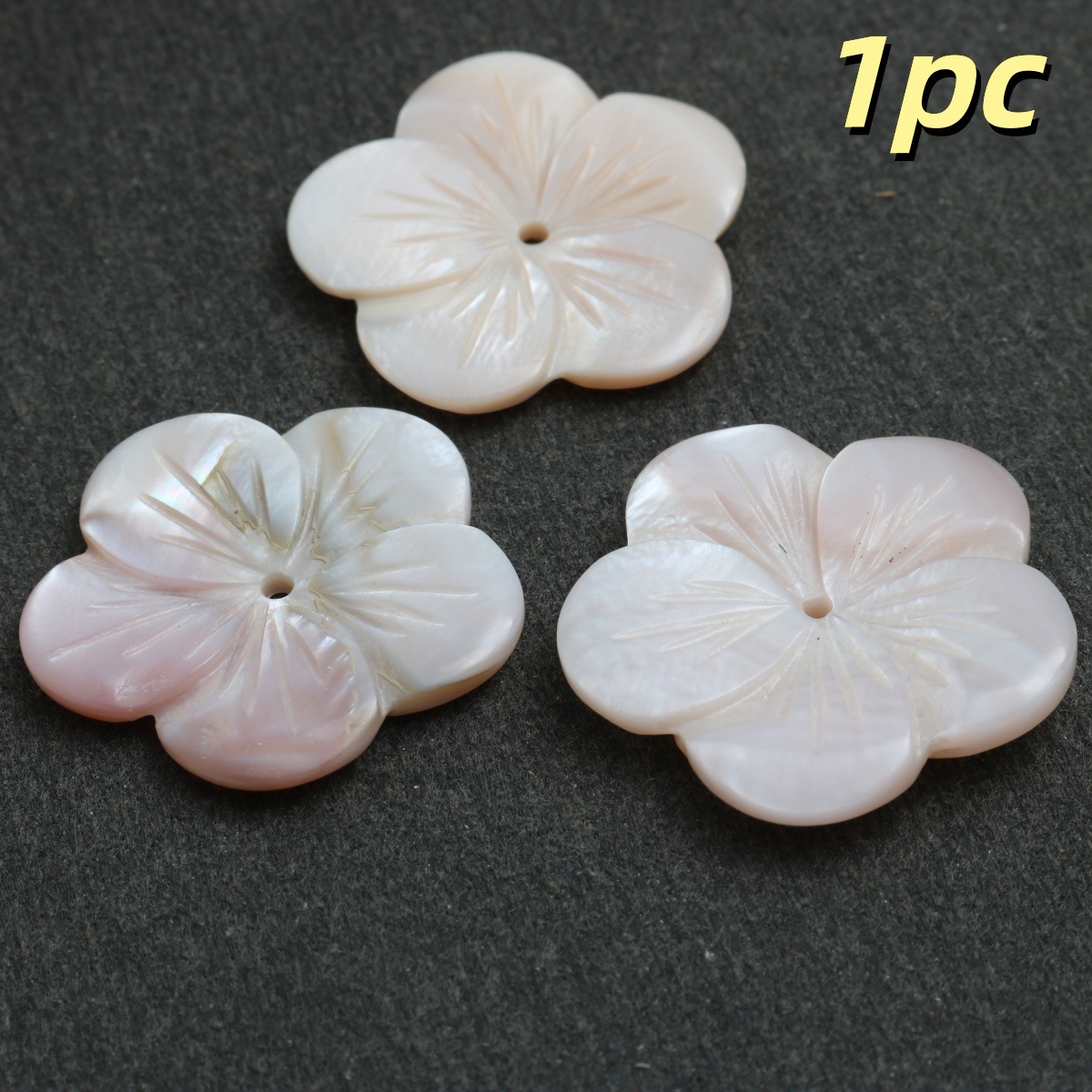1:Peach five-petal flower 25.6mm