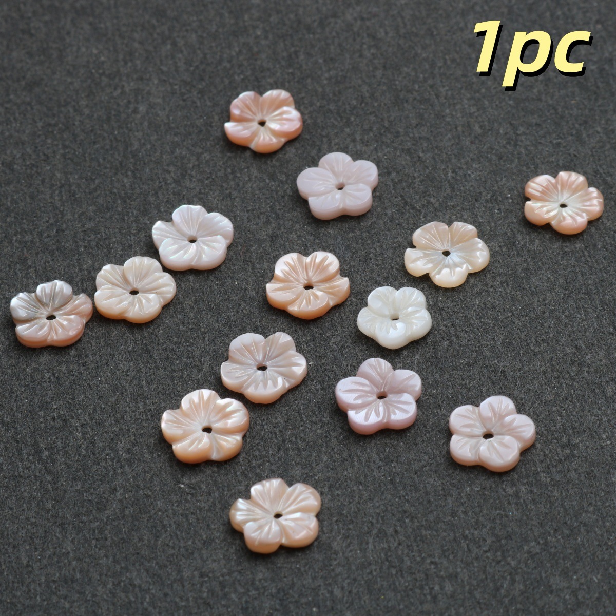 9:Peach color carved five-petal flower 1.8*9mm