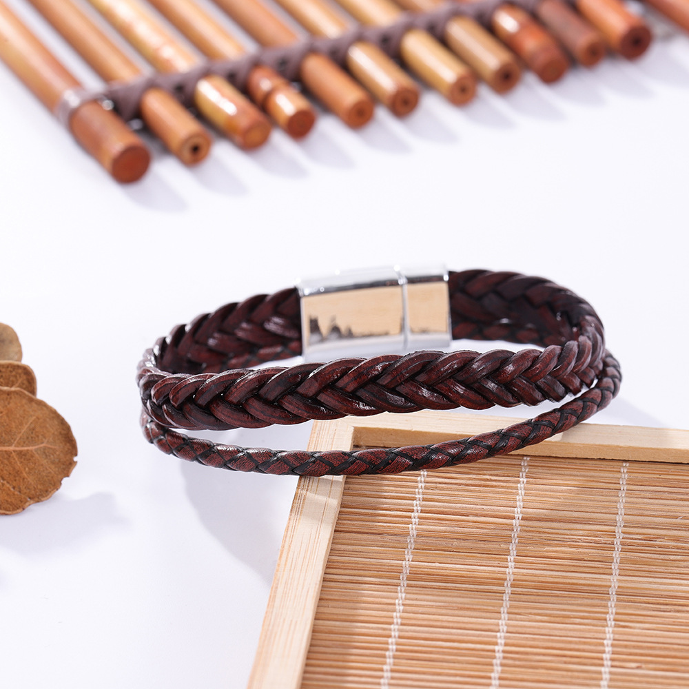 3:Double layer braided brown