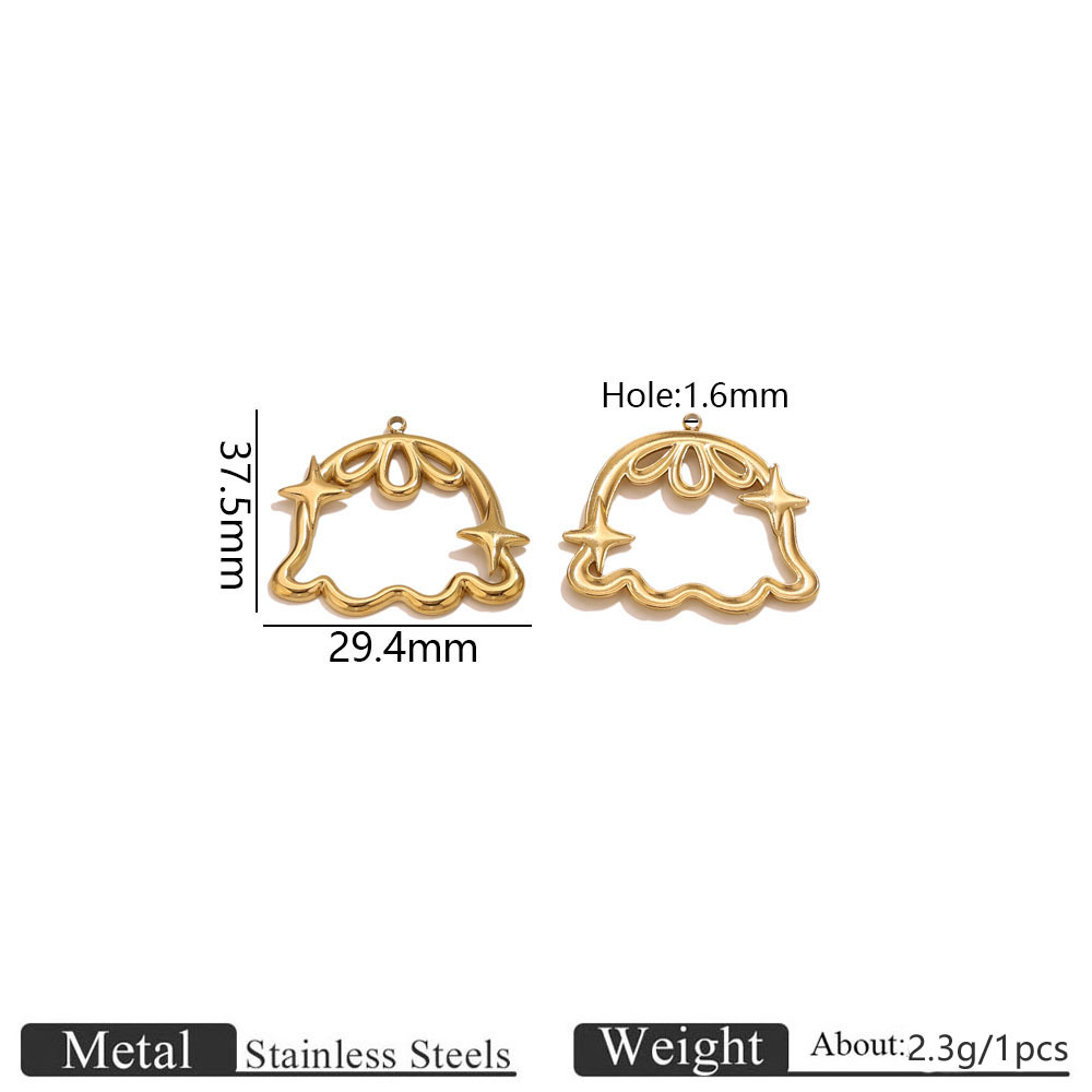 2:Golden jellyfish star pendant