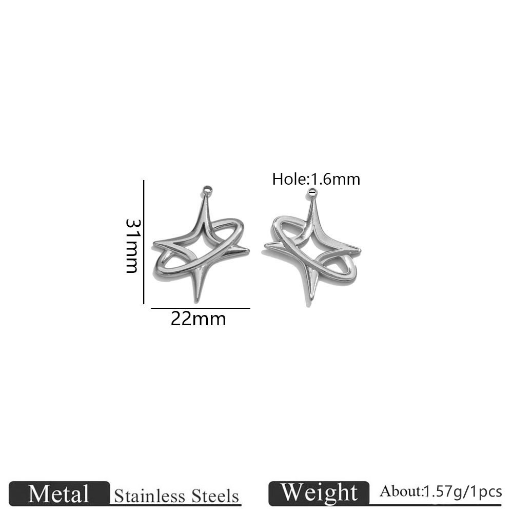 5:Steel color ring star pendant