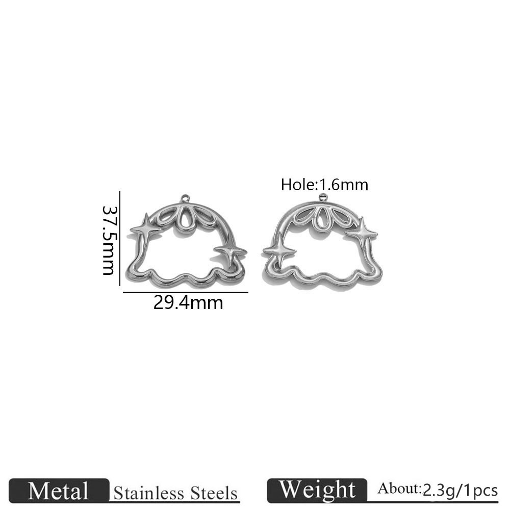 6:Steel-colored jellyfish star pendant