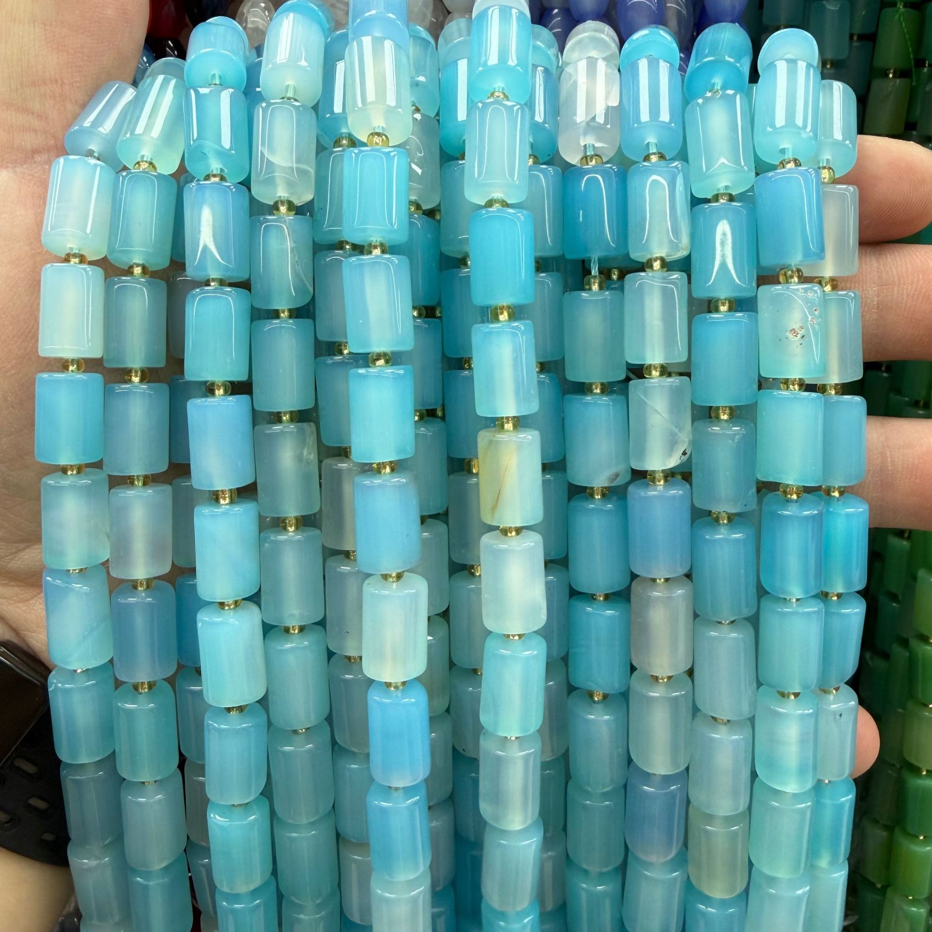 13 Aqua blue agate