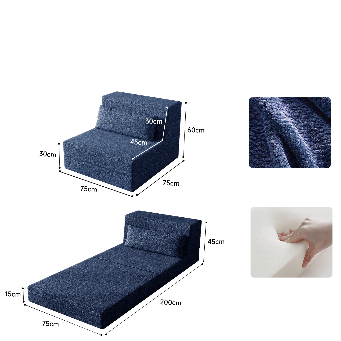 Chenille blue