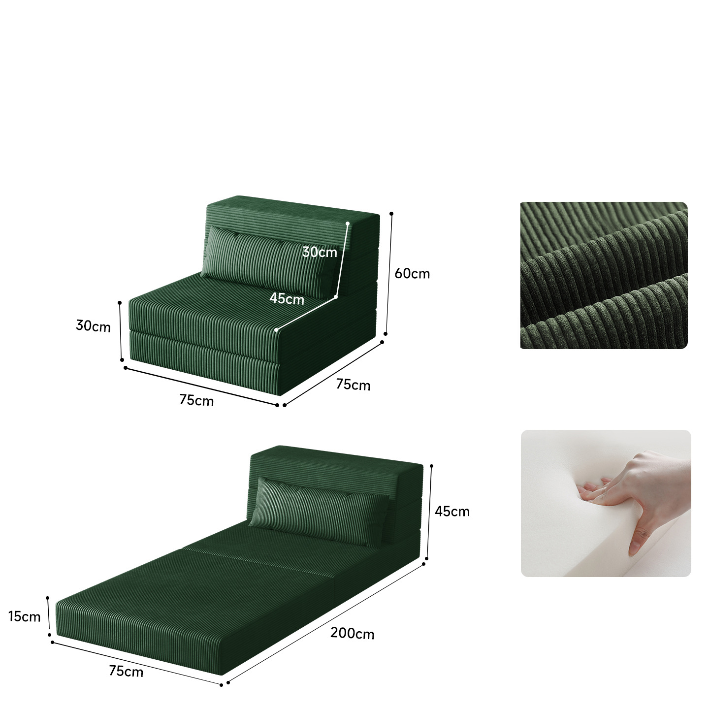 Corduroy dark green