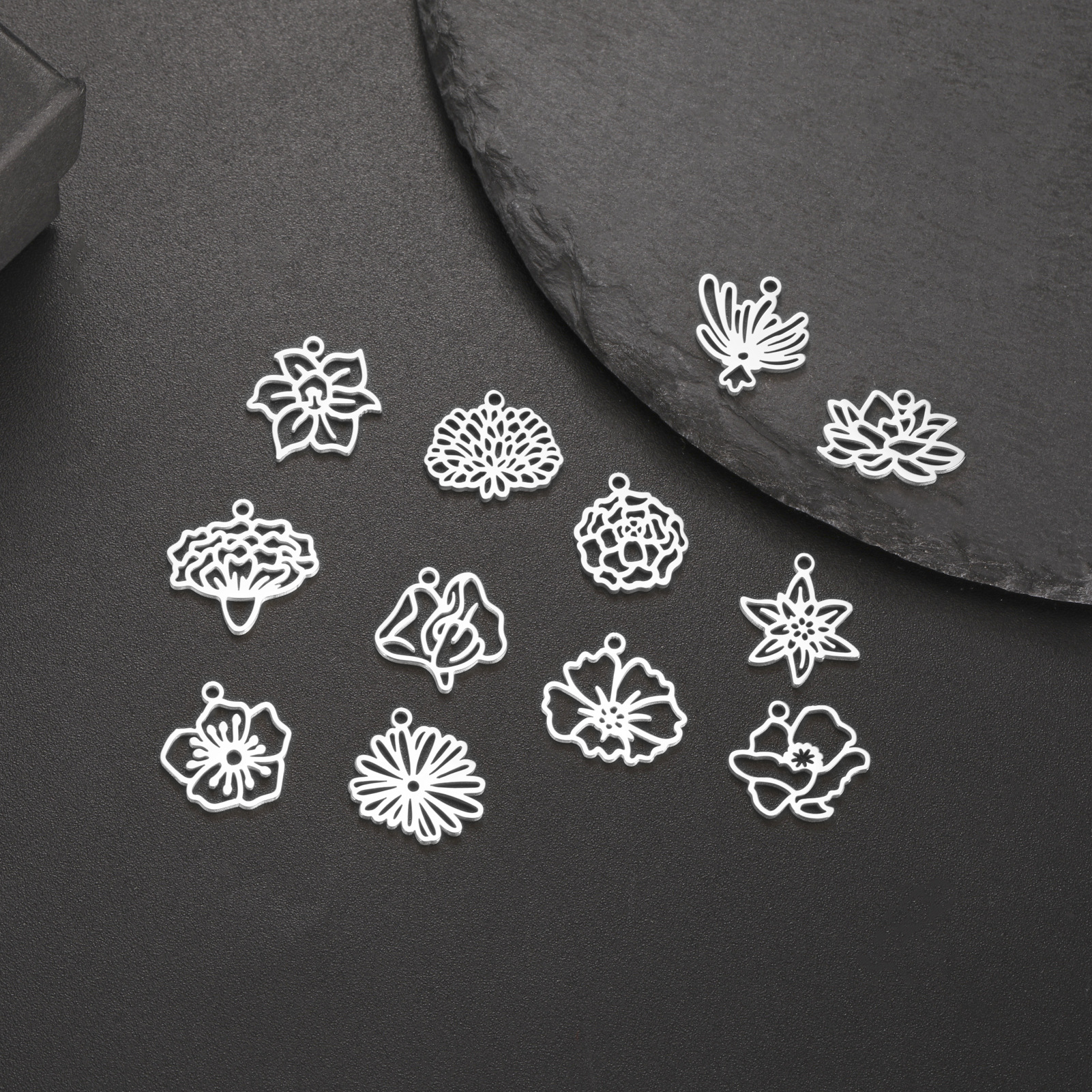 1:Twelve flowers collection-steel color