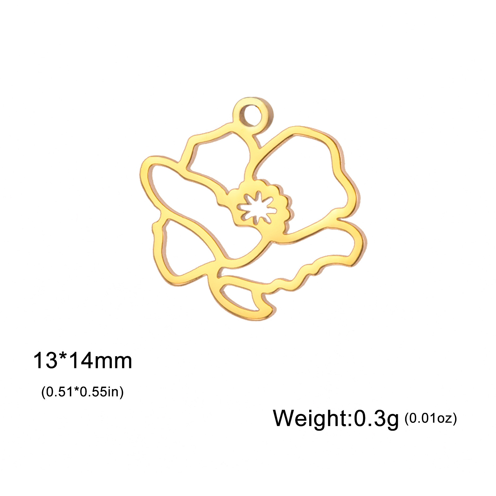 20:Poppy flower-gold